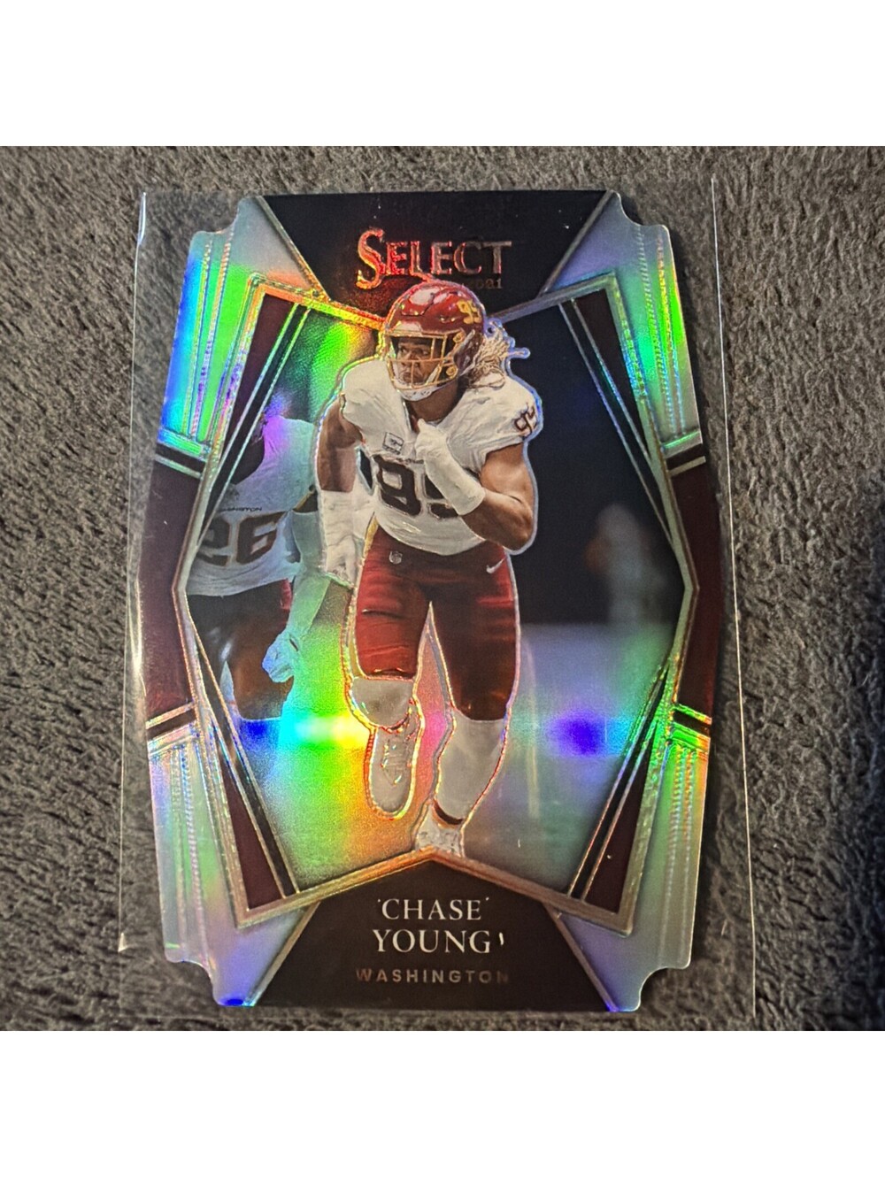 2021 Panini Select Chase Young Premier Level Silver Die Cut 134